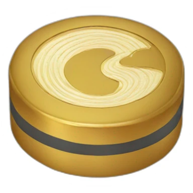 golden hockey puck sticker