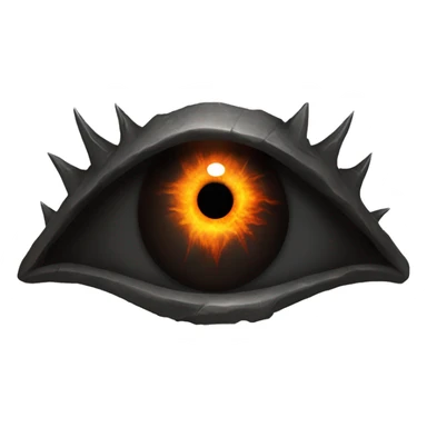 Eye of Sauron with glowing orange iris, set in a dark tower of Mordor sticker