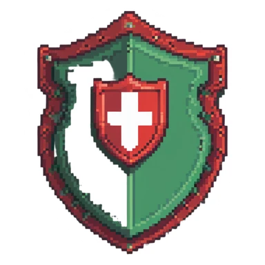 Green shield with MOD text in center, official moderator emblem sticker