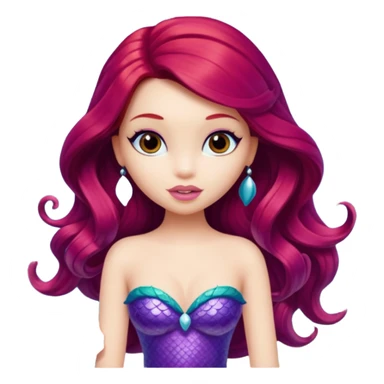 Ariel the mermaid made into a bratz doll sticker