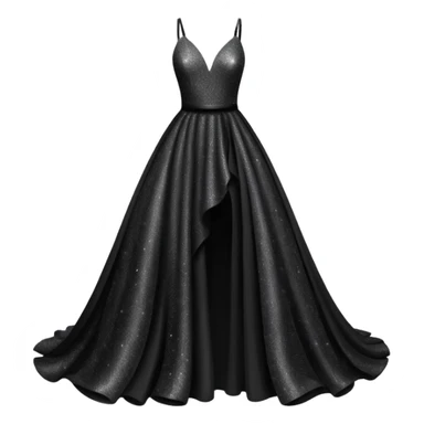 black glittery prom dress sticker