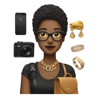 selfie with stylish accessories sticker