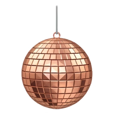 Rose gold disco ball sticker