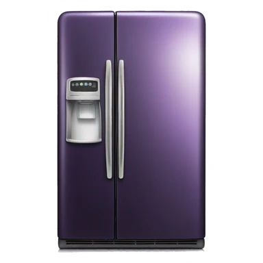 Realistic Metallic dark purple fridge isolated.  sticker