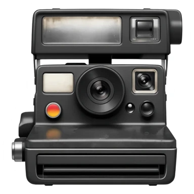 Polaroid camera printing a burnt photo. sticker