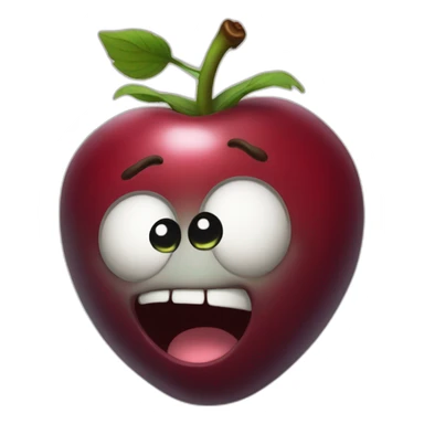 À cherry scared sticker