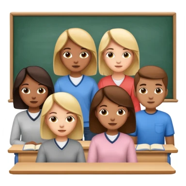 estudiantes en clase sticker