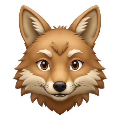 smug urban coyote face sticker