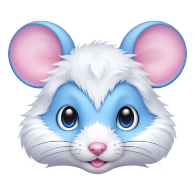 A mouse face with blue light halo sticker