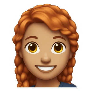 smiling auburn girl indoors sticker