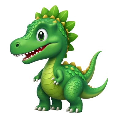 Dinosaur wearing a bow sticker