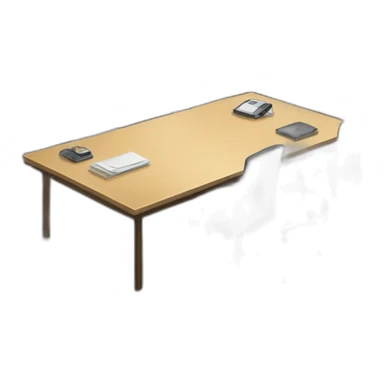 Account with official suite set in office with big table sticker