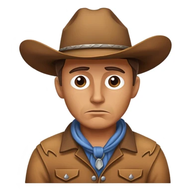 Sad cowboy sticker