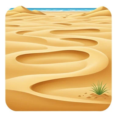 sandy beach with small sand dunes sticker