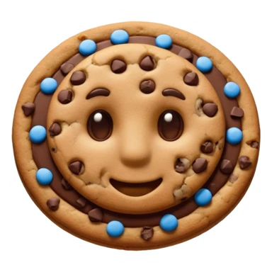 {
    "type": "object",
    "look": "chocolate chip cookie man, round chips, baked surface, front view",
    "description": "a cookie man made of chocolate chip dough, with visible chips and soft edges"
  } sticker