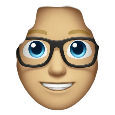 dutch blonde guy with round glasses blue eyes long surfer hair sticker