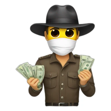 bandit money corruption sticker