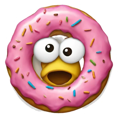 Un donut manger par homer Simpson  sticker