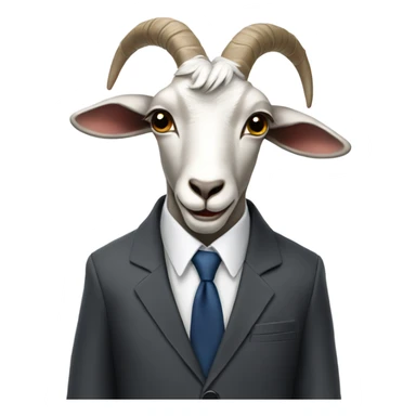 goat wearing suit and tie  sticker