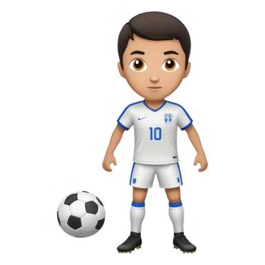 Soccer player with defense pose, short dark hair sticker
