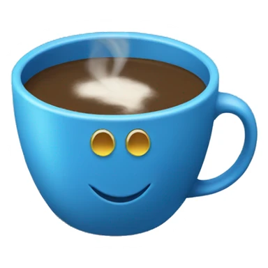 Blue coffe cup sticker