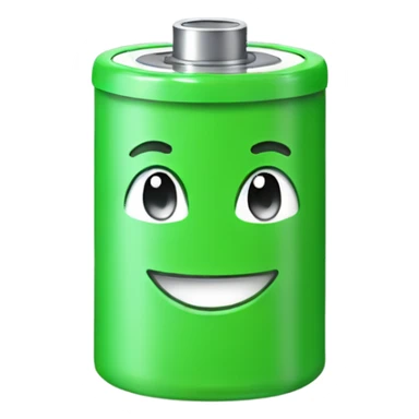 Smiling Green battery  sticker