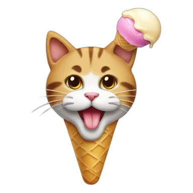 cat-eat-icecream sticker