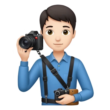 photographer taking a photo side view sticker