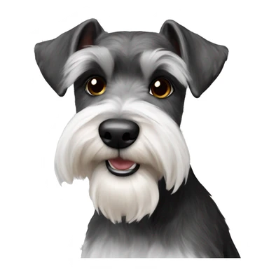 two miniature schnauzers with black and white fur sticker