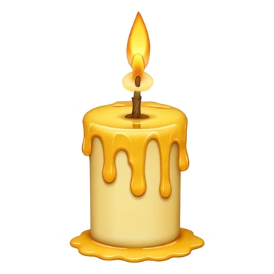Leaning Candle dripping wax sticker