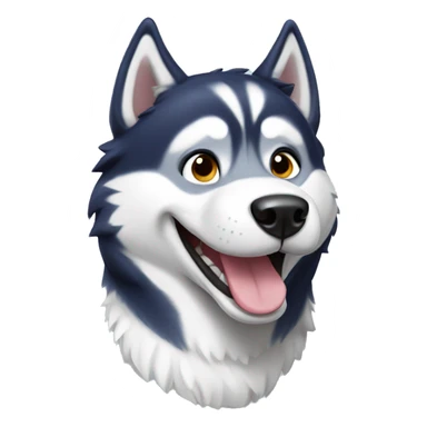 happy husky sticker