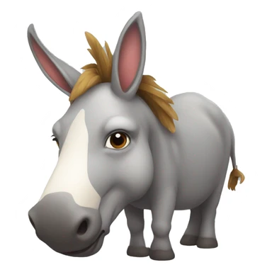 Burro subido en un elefante sticker