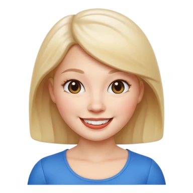 beauty white skin woman apple memoji style smiling sticker