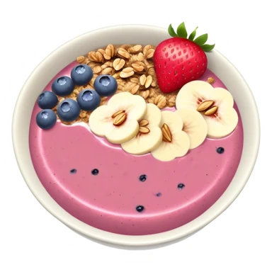 smoothie bowl with strawberries sticker