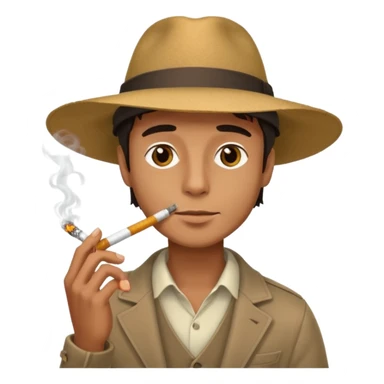 A man a smoking sticker