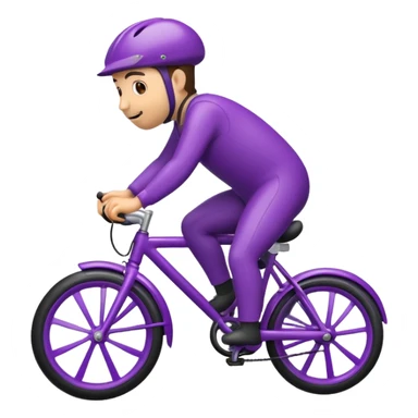 eggplant riding bike sticker