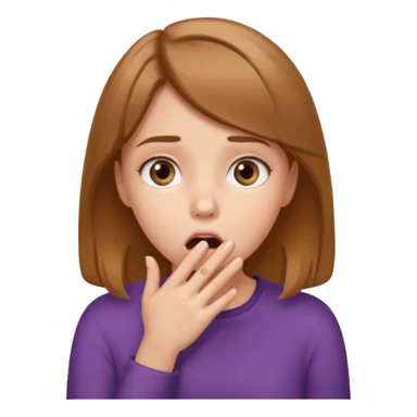 elleri ağzında şaşrımıs bir kız çocuğu sticker