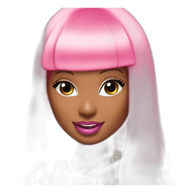 Nicki Minaj pink friday wearing the Barbie necklace  sticker