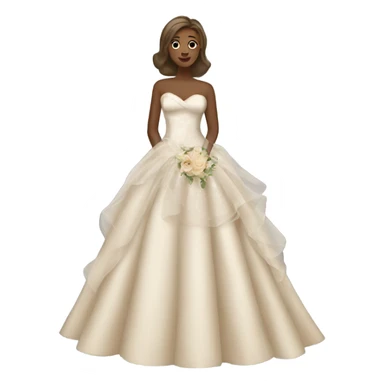 beige wedding dress sticker