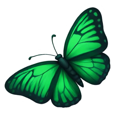 dark green butterfly  sticker
