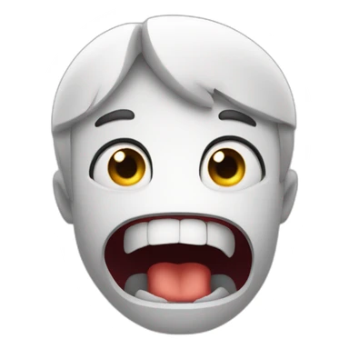 surprised crying open mouth sharp teeth horrified angry sticker