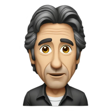 al pacino cartoon wearing shirt sticker