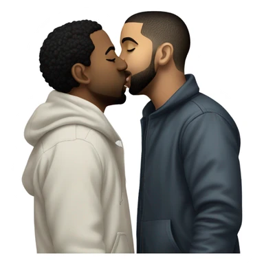 drake kissing kendrick lamar sticker