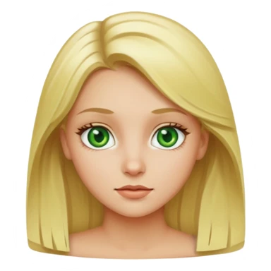 a blonde girl with green eues sticker