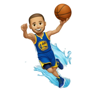 Stephen Curry shooting basketball of water sticker