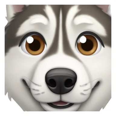 Husky with one eye blue and one brown eye sticker