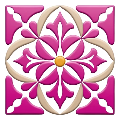 Pink white & beige Talavera sticker