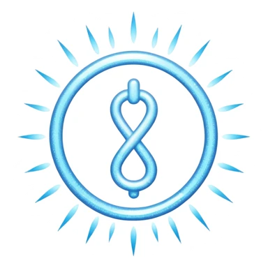 glitter white symbol of health + sticker
