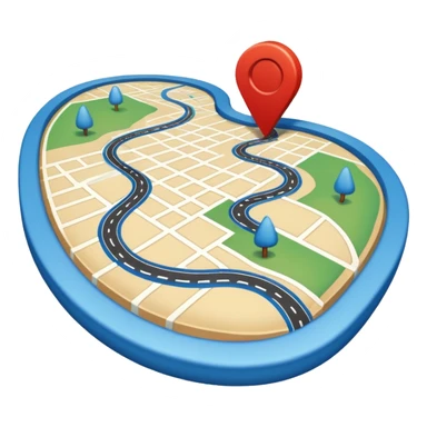 create a realistic emoji showing a logistic route sticker