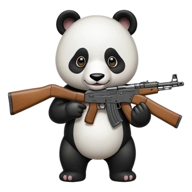 PANDA WITH AK47 sticker